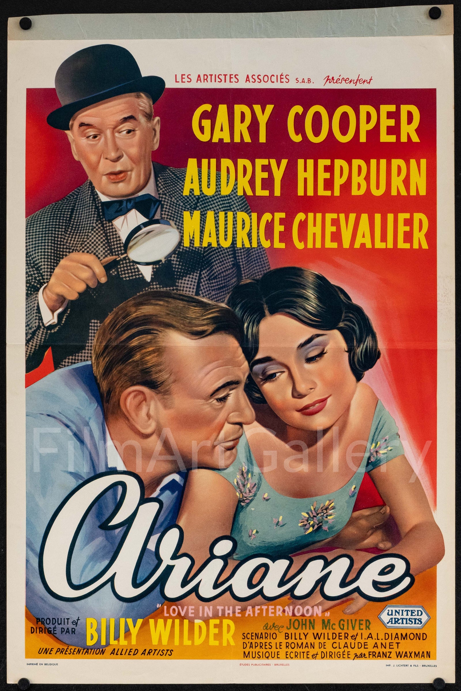 Love in the Afternoon Original Vintage Movie Poster