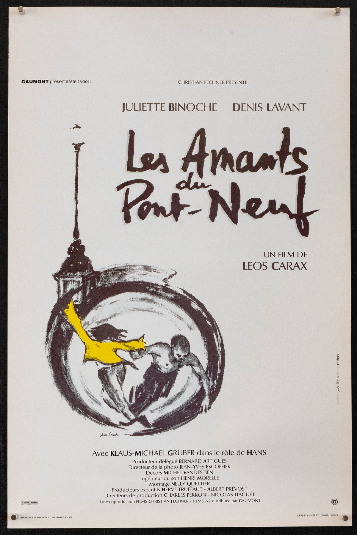 Lovers on the Bridge (Les Amants du Pont Neuf) Original Vintage Movie Poster