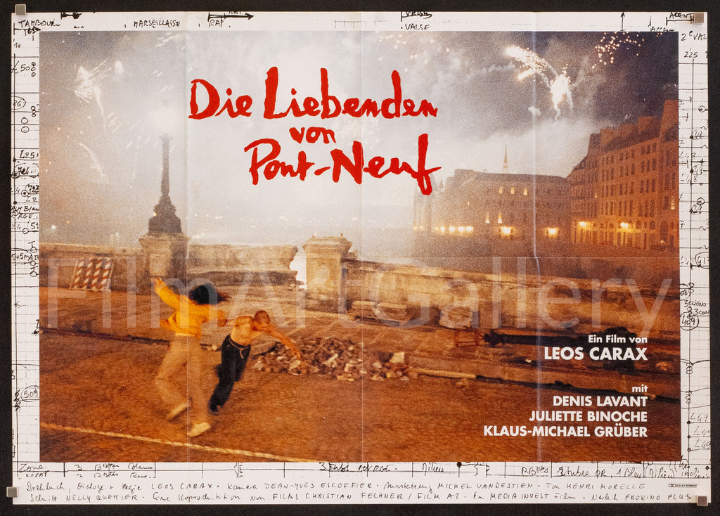 Lovers on the Bridge (Les Amants du Pont Neuf) Original Vintage Movie Poster