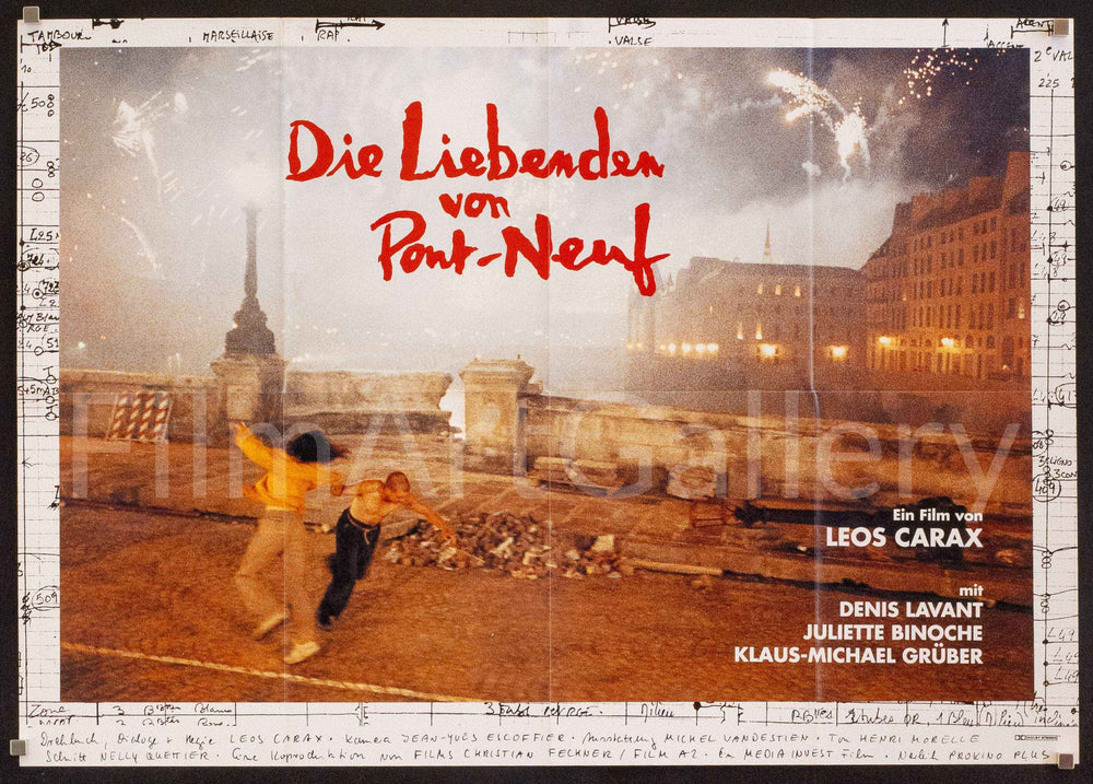 Lovers on the Bridge (Les Amants du Pont Neuf) Original Vintage Movie Poster