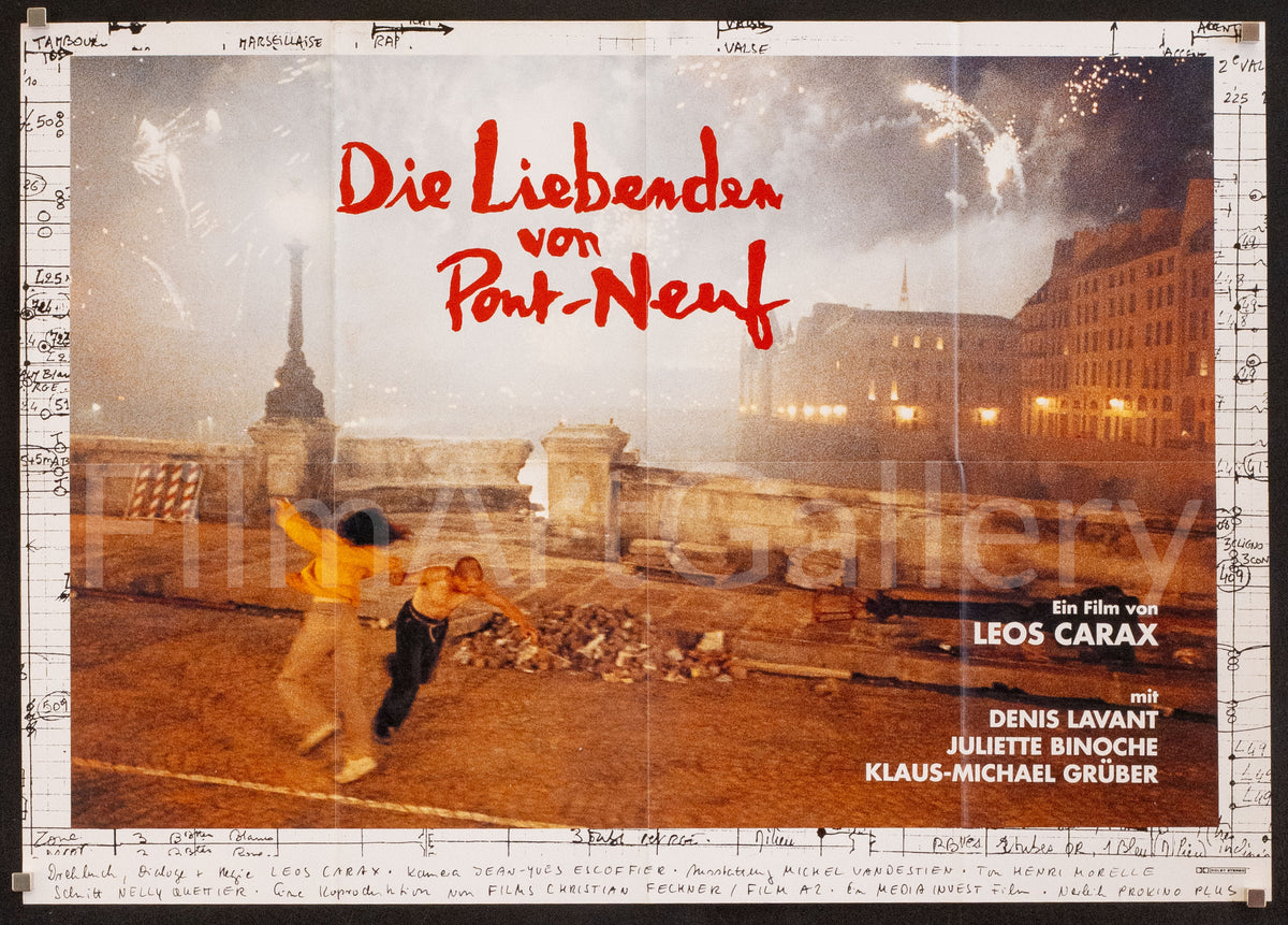 Lovers on the Bridge (Les Amants du Pont Neuf) Original Vintage Movie Poster