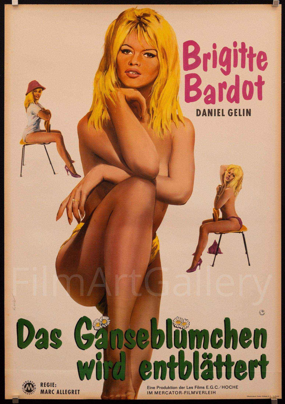 Mademoiselle Striptease (M'Amselle Strip-Tease) Original Vintage Movie Poster