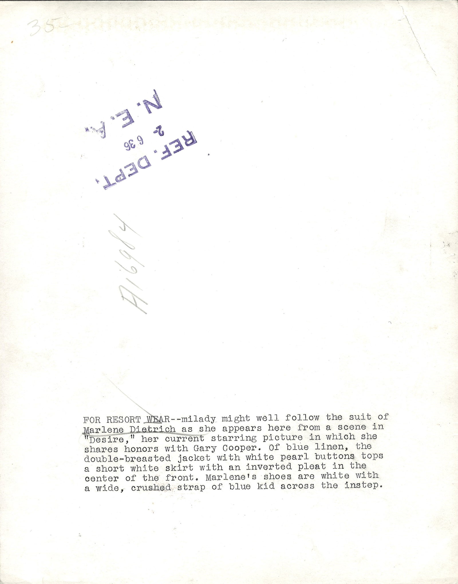 Marlene Dietrich Original Vintage Movie Poster