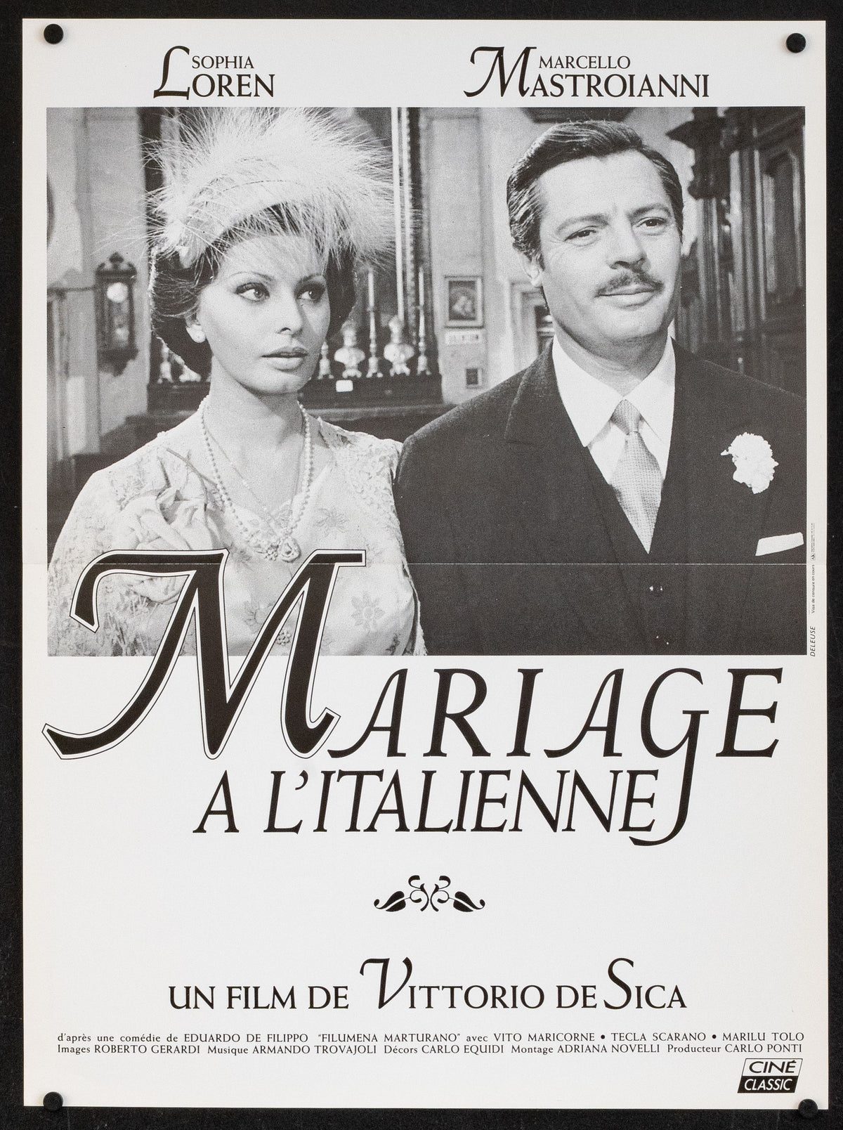 Marriage Italian Style Original Vintage Movie Poster