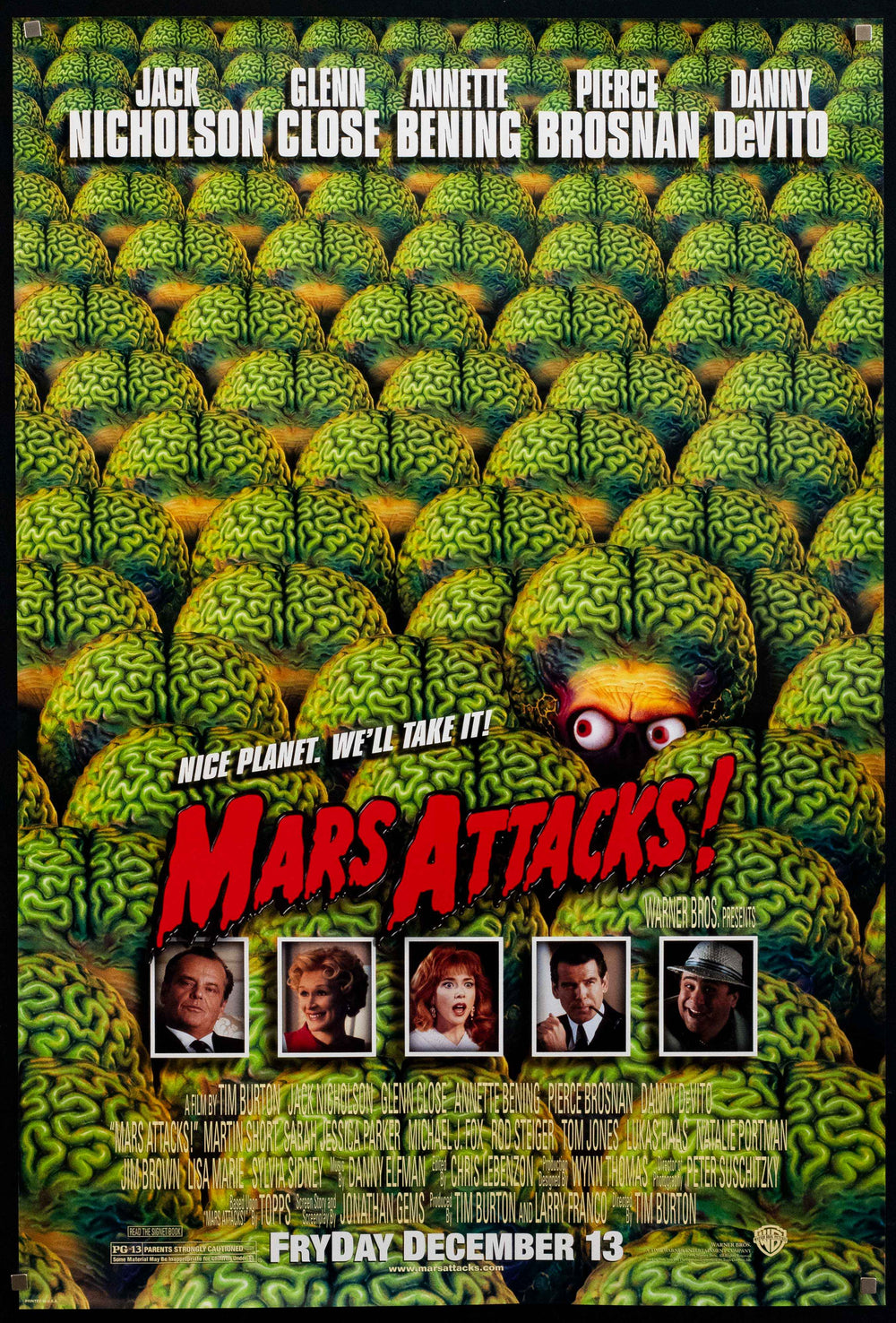 Mars Attacks! Original Vintage Movie Poster