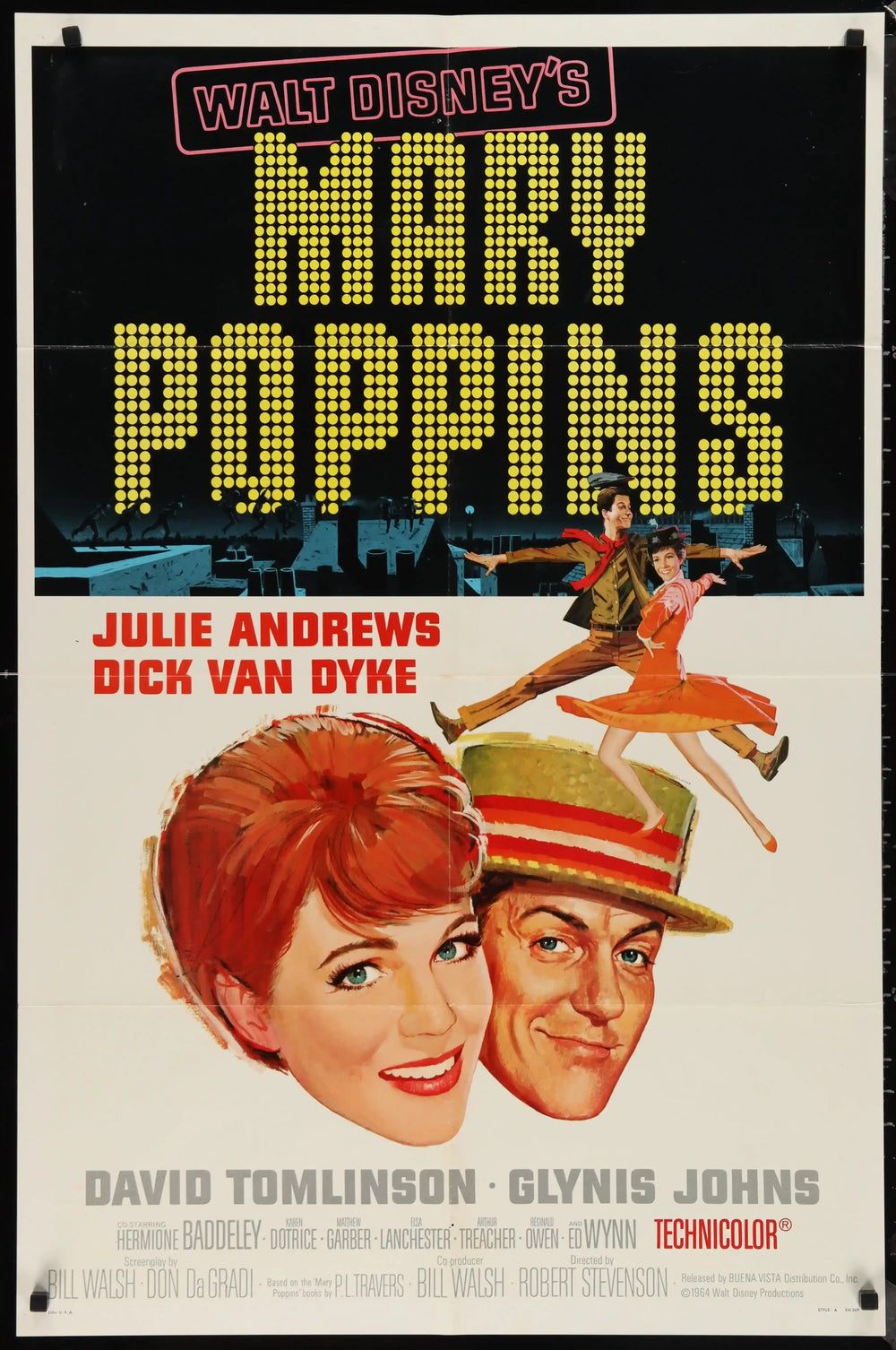 Mary Poppins Original Vintage Movie Poster