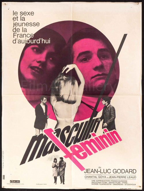 Masculin Feminin Original Vintage Movie Poster