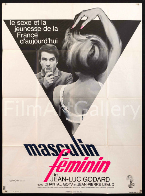 Masculin Feminin Original Vintage Movie Poster