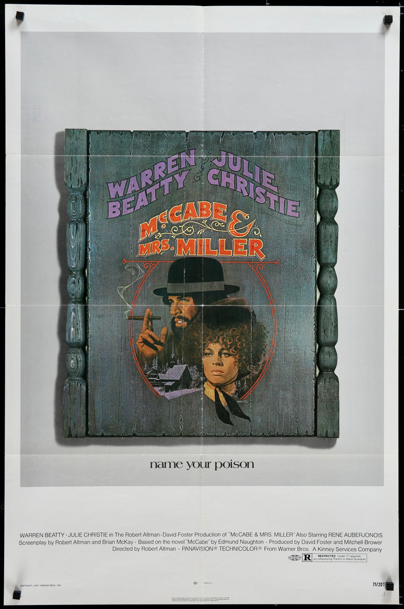 McCabe & Mrs. Miller 1 Sheet (27x41) Original Vintage Movie Poster