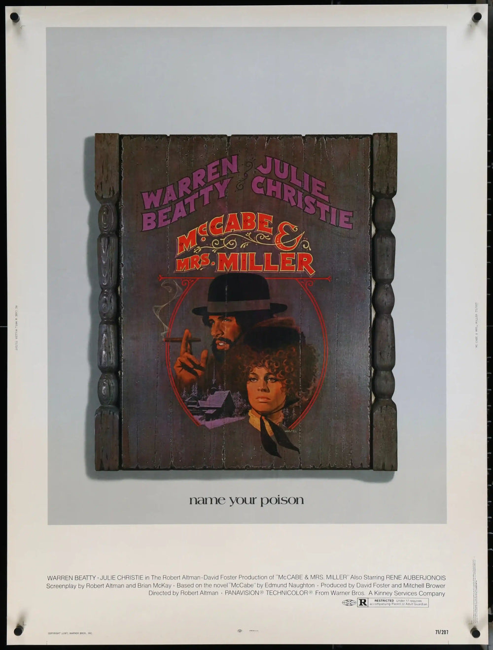 McCabe &amp; Mrs. Miller Original Vintage Movie Poster