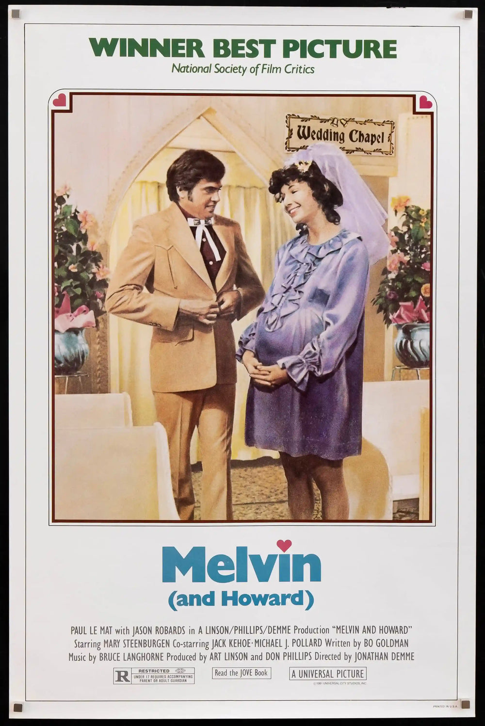 Melvin and Howard Original Vintage Movie Poster