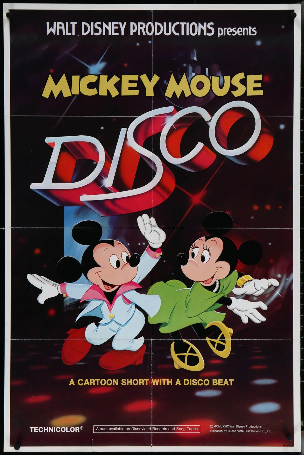 Mickey Mouse Disco Original Vintage Movie Poster