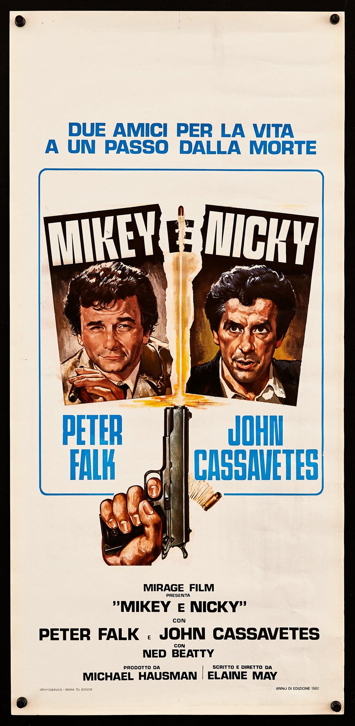 Mikey and Nicky Italian Locandina (13x28) Original Vintage Movie Poster