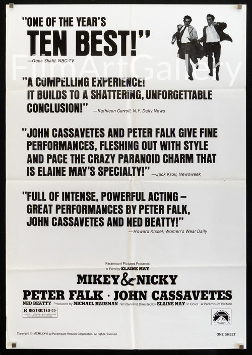 Mikey and Nicky Original Vintage Movie Poster