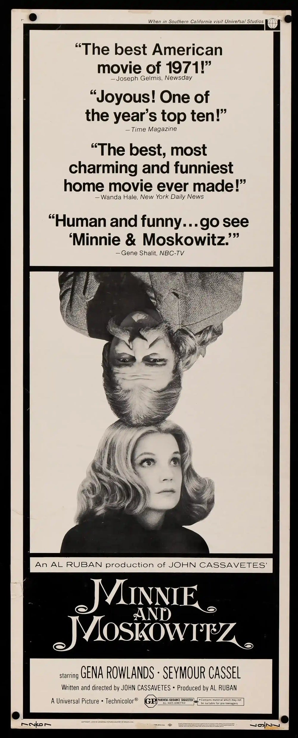 Minnie and Moskowitz Original Vintage Movie Poster