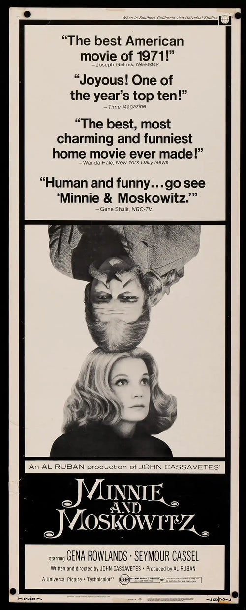 Minnie and Moskowitz Original Vintage Movie Poster