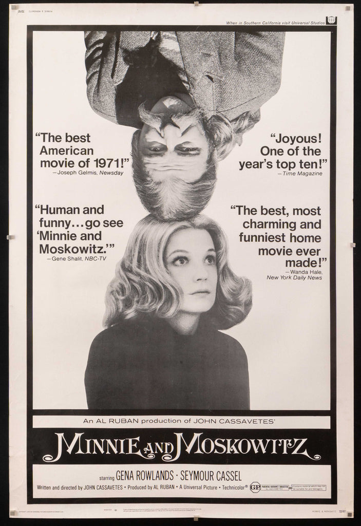 Minnie and Moskowitz Original Vintage Movie Poster