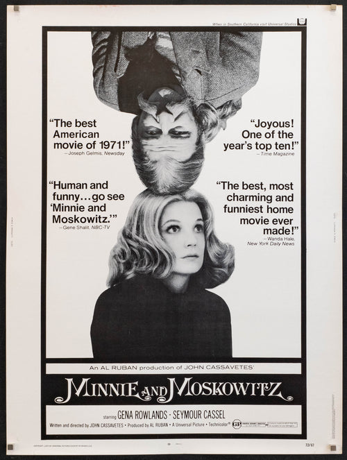 Minnie and Moskowitz Original Vintage Movie Poster
