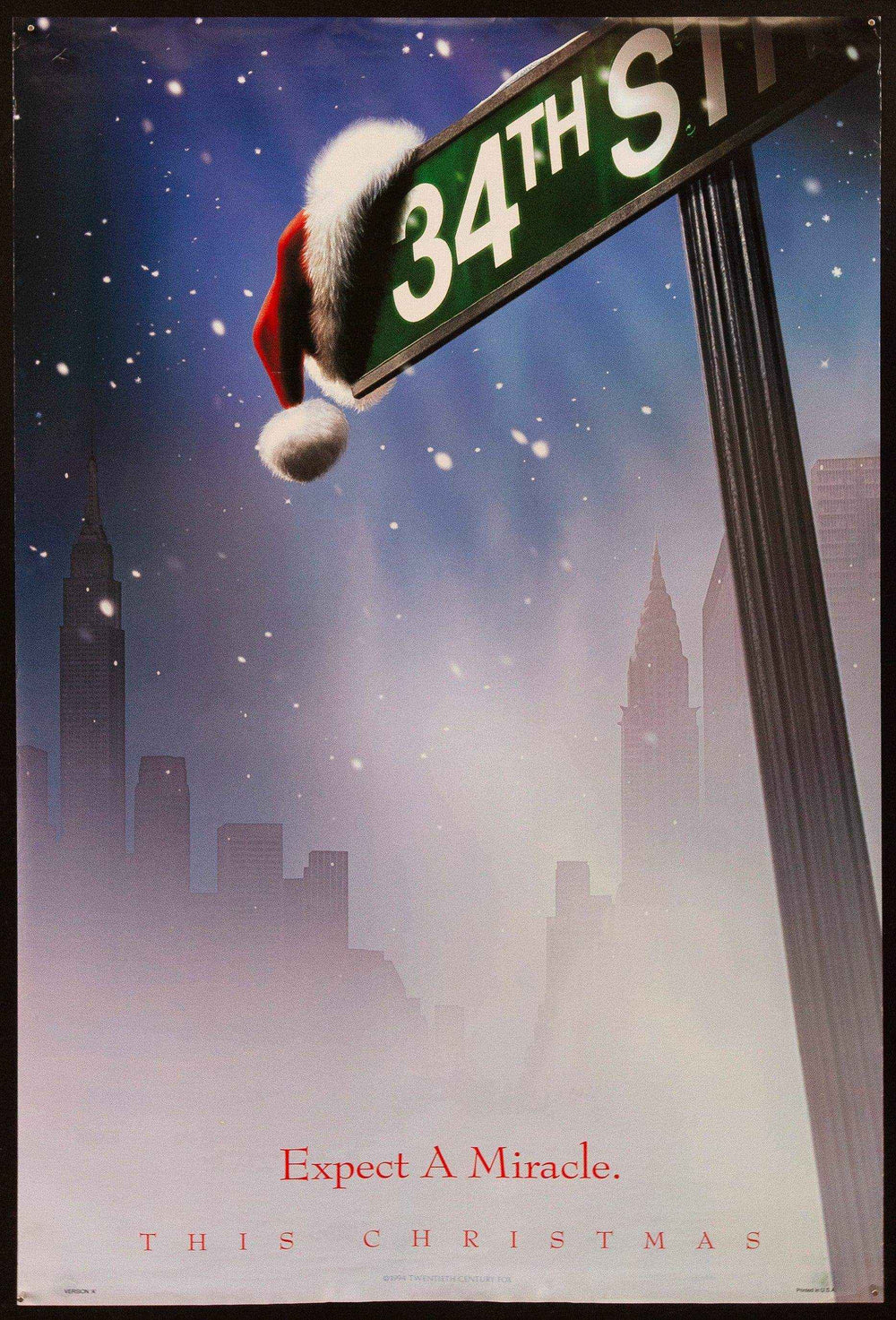 Miracle on 34th Street Original Vintage Movie Poster
