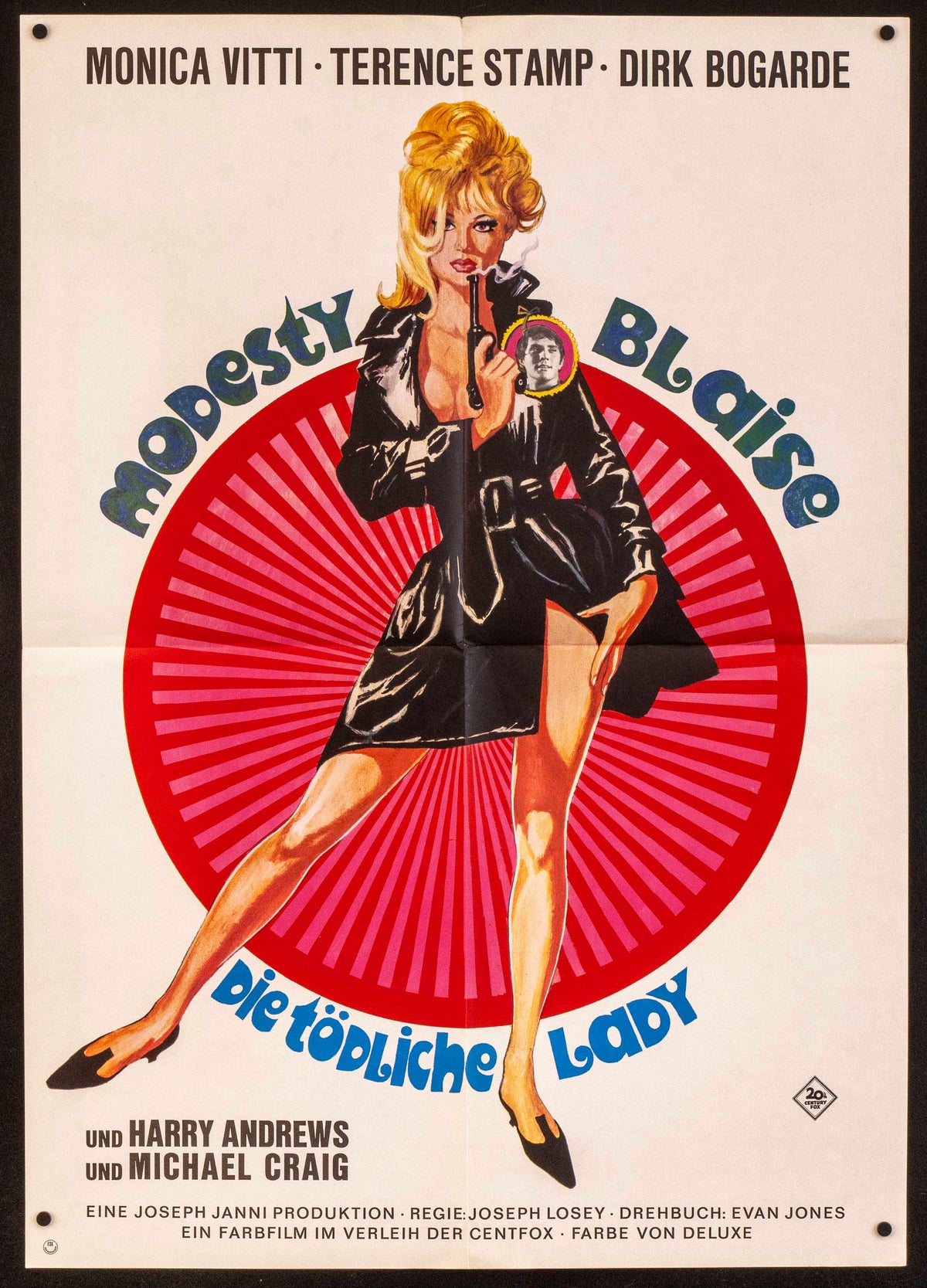 Modesty Blaise German A1 (23x33) Original Vintage Movie Poster