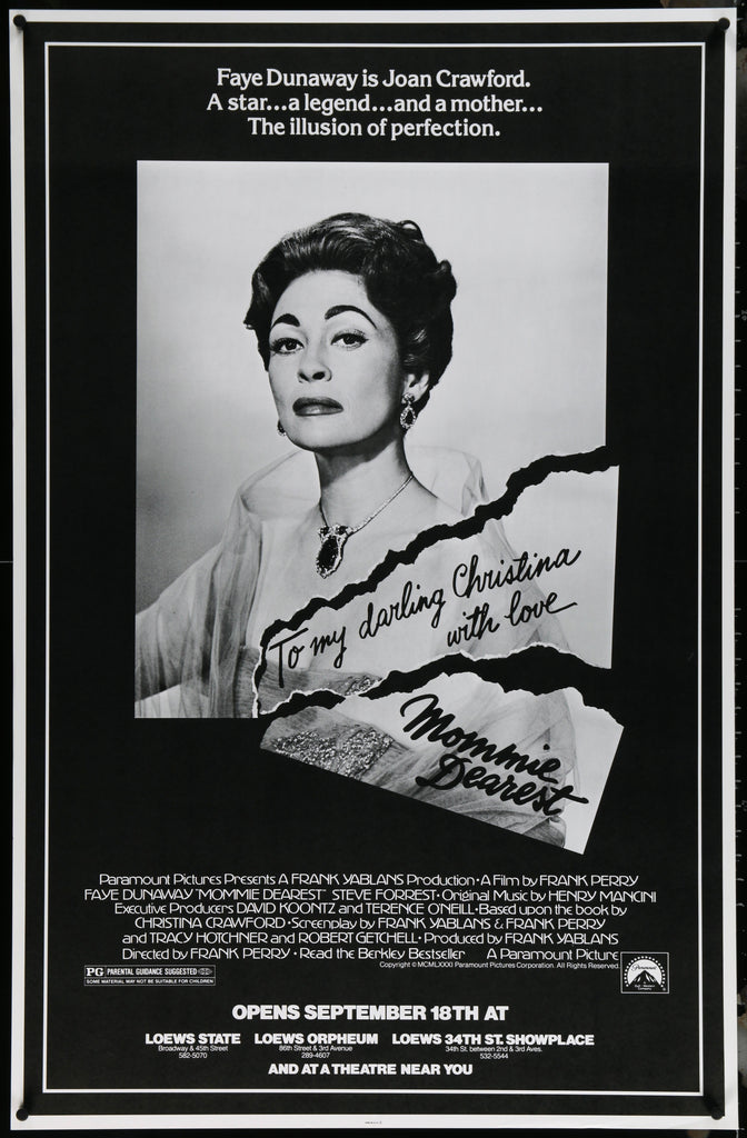 Mommie Dearest Original Vintage Movie Poster