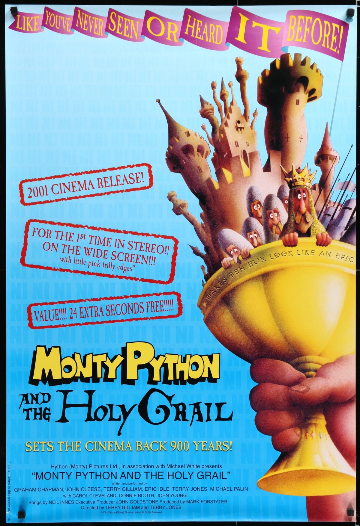 Monty Python and the Holy Grail 1 Sheet (27x41) Original Vintage Movie Poster