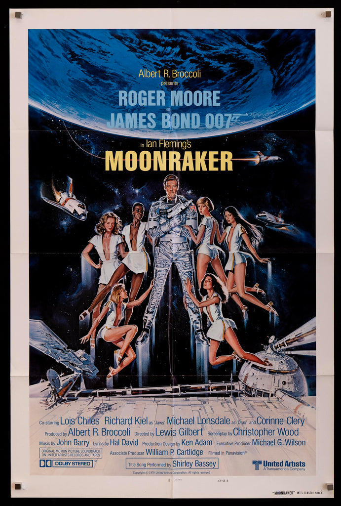 Moonraker Movie Poster USA Size One Sheet (27x41) 1 Sheet (27x41) Original Vintage Movie Poster