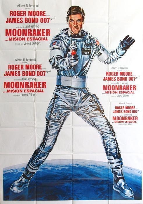 Moonraker Movie Spanish Poster Half Sheet (54x75) 54x75 Original Vintage Movie Poster