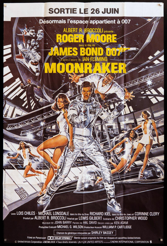 Moonraker French 1 panel (47x63) Original Vintage Movie Poster