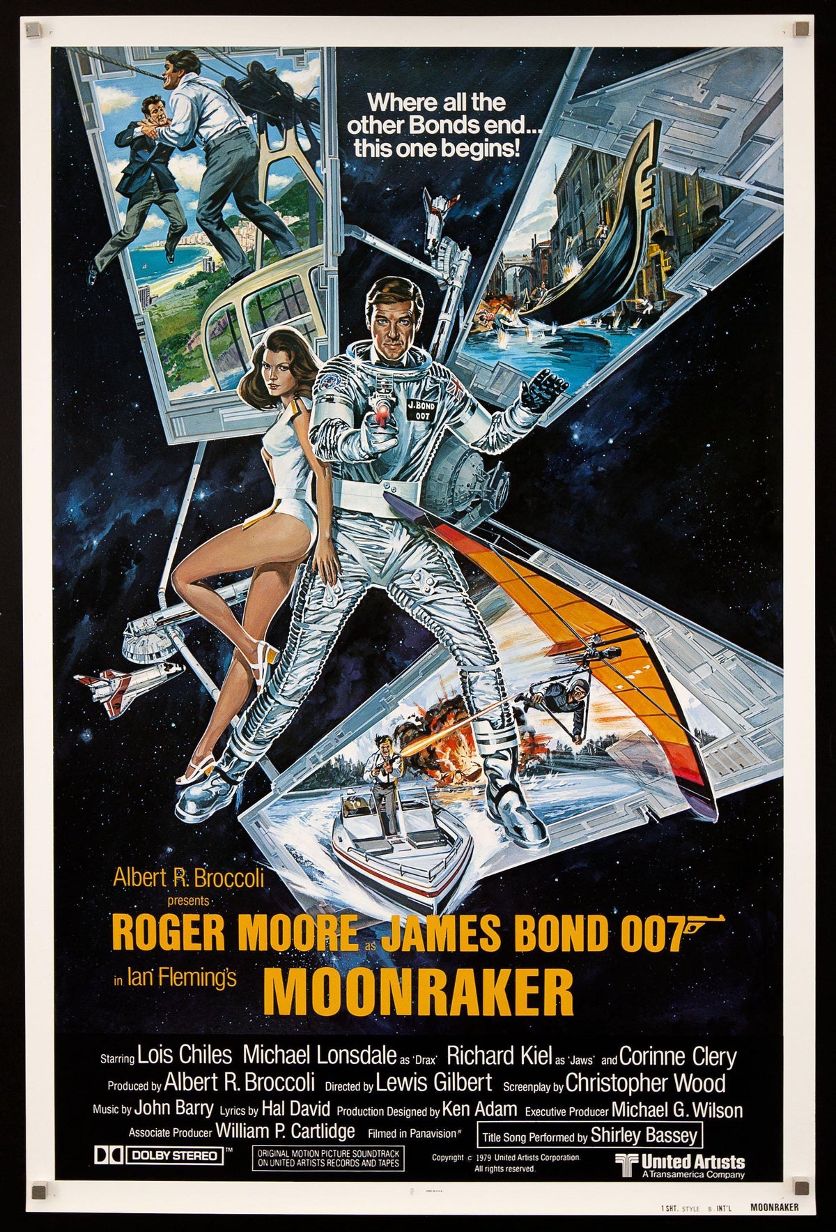 Moonraker Original Vintage Movie Poster