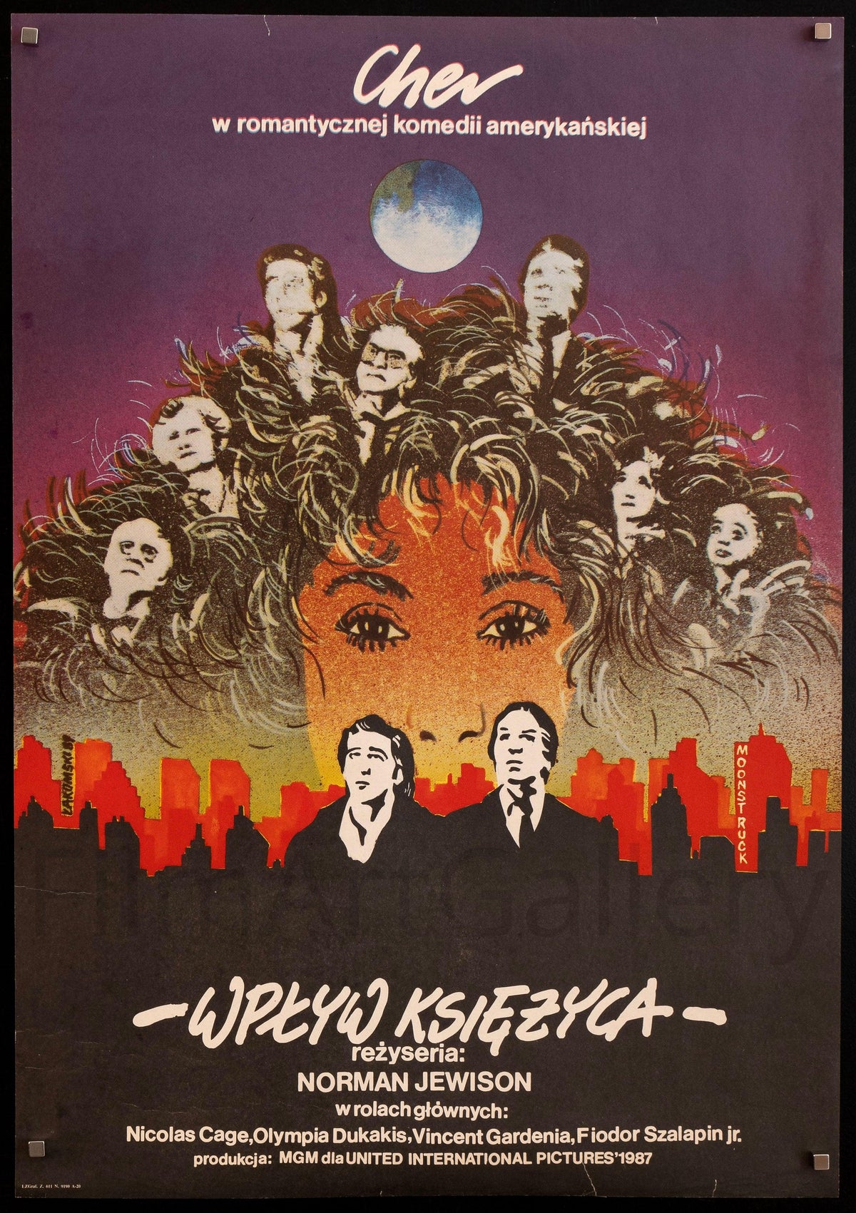 Moonstruck Polish B1 (26x38) Original Vintage Movie Poster