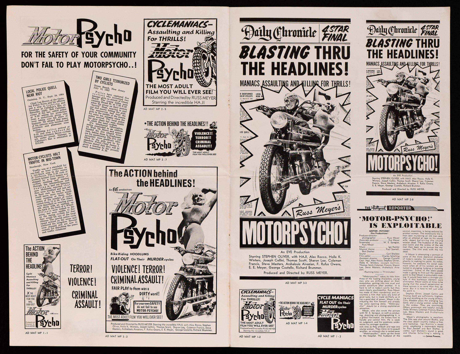 Motorpsycho Original Vintage Movie Poster