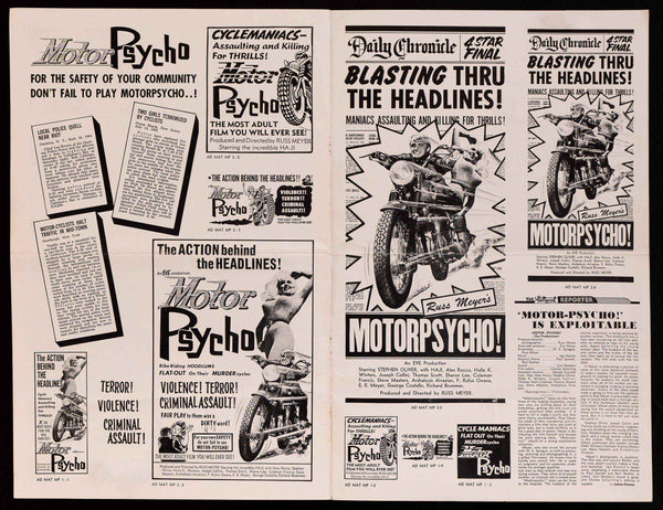 Motorpsycho Original Vintage Movie Poster