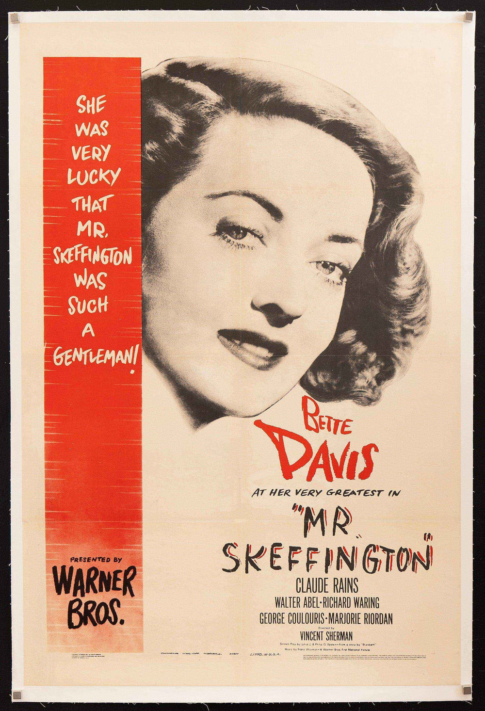 Mr. Skeffington Original Vintage Movie Poster
