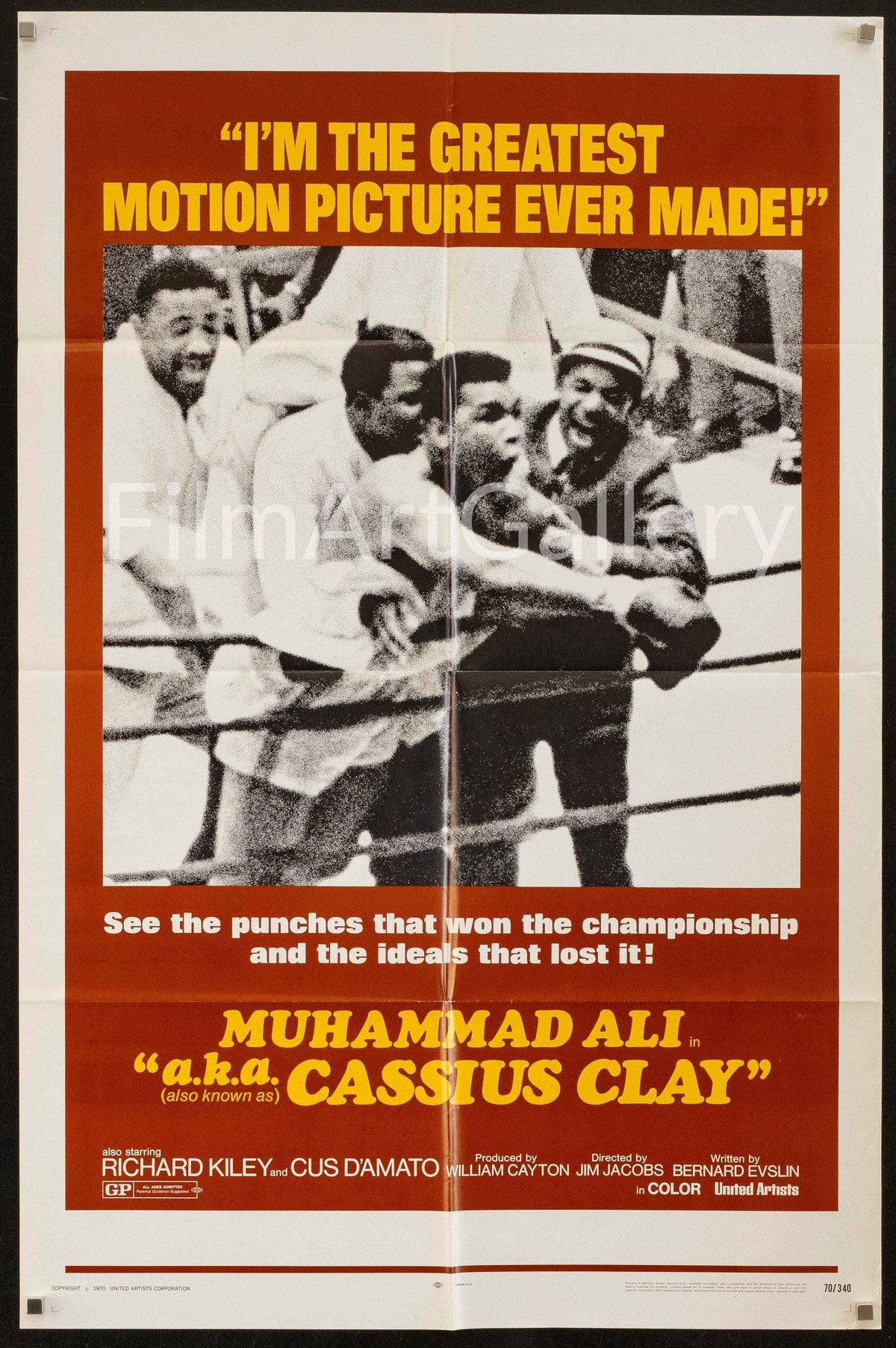 Muhammad Ali aka Cassius Clay Original Vintage Movie Poster