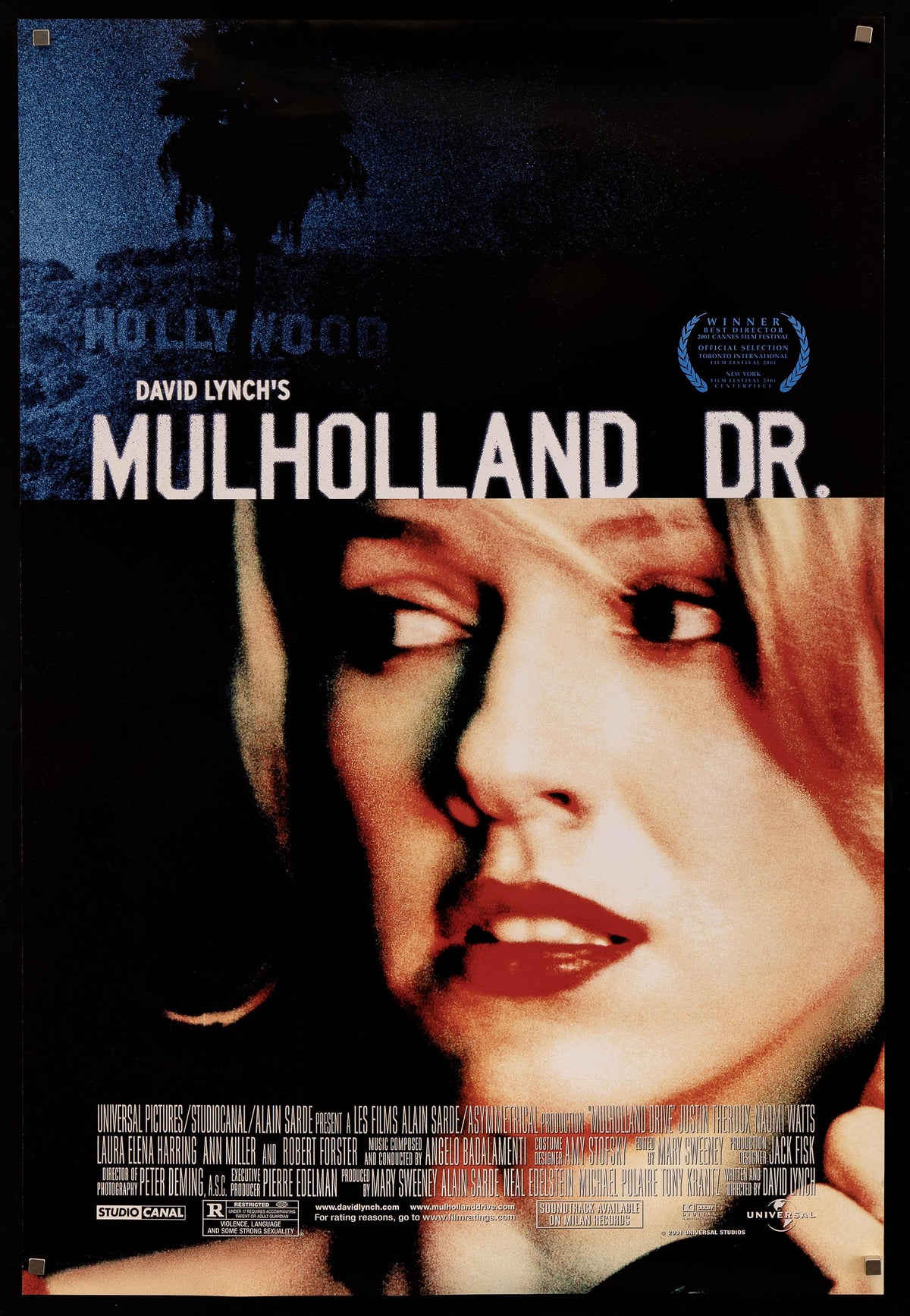 Mulholland Drive 1 Sheet (27x41) Original Vintage Movie Poster