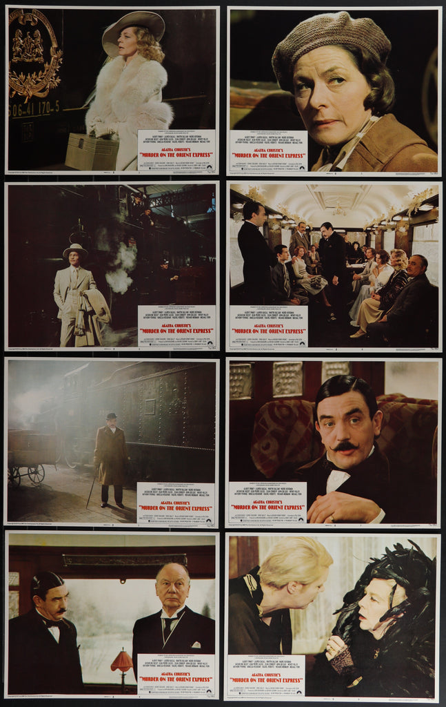 Murder on the Orient Express Lobby Card Set (8-11x14) Original Vintage Movie Poster