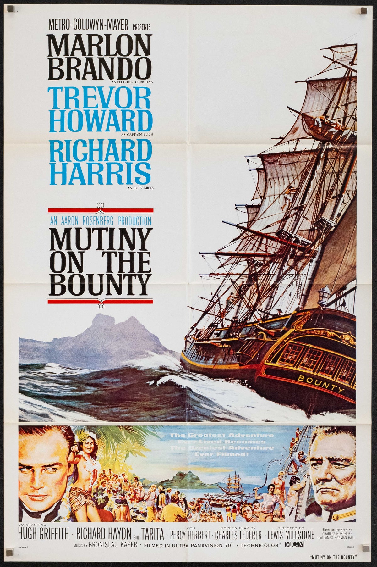 Mutiny On the Bounty Original Vintage Movie Poster
