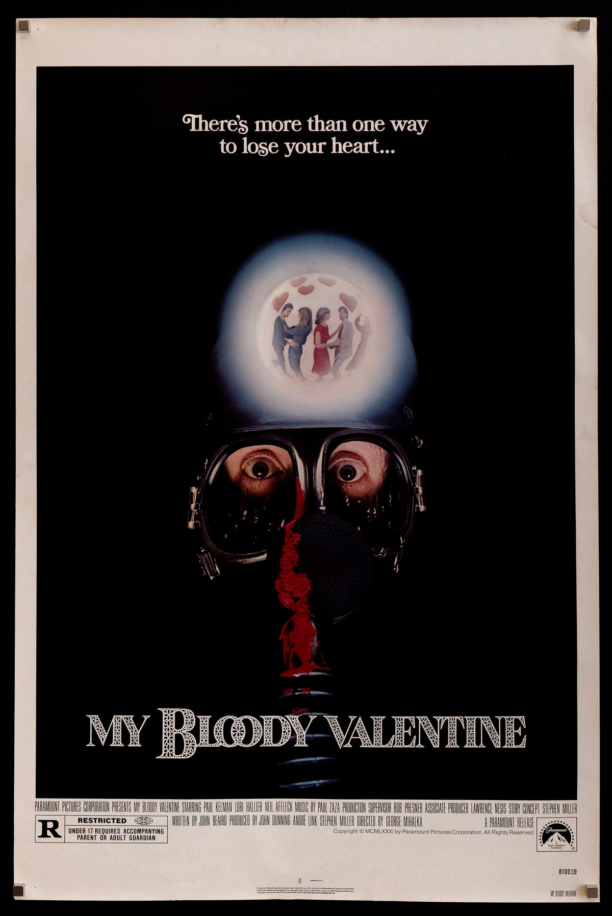 My Bloody Valentine 1 Sheet (27x41) Original Vintage Movie Poster