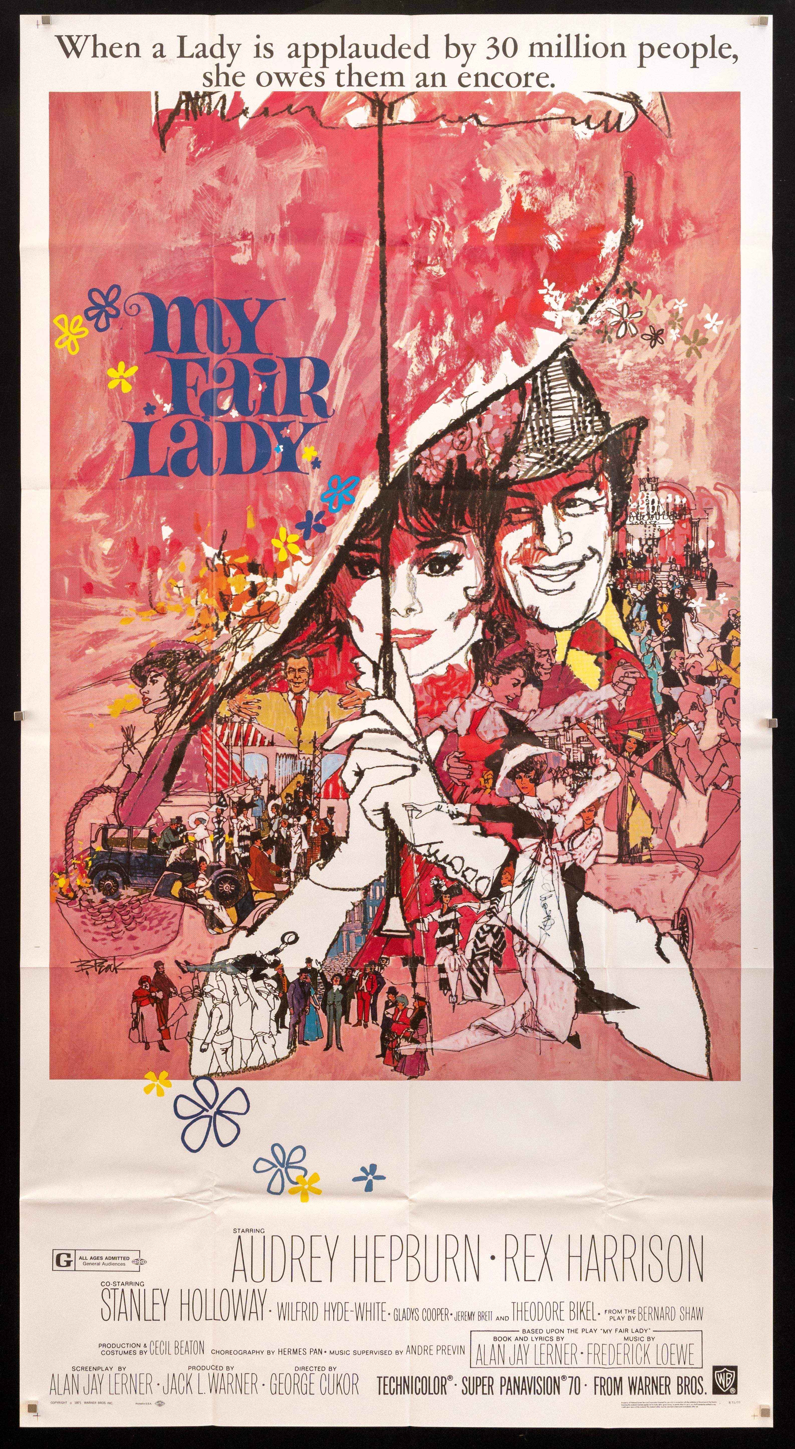 My Fair Lady Movie Poster 1964 3 Sheet (41x81) My Fair Lady Movie Poster 1964 3 Sheet (41x81)