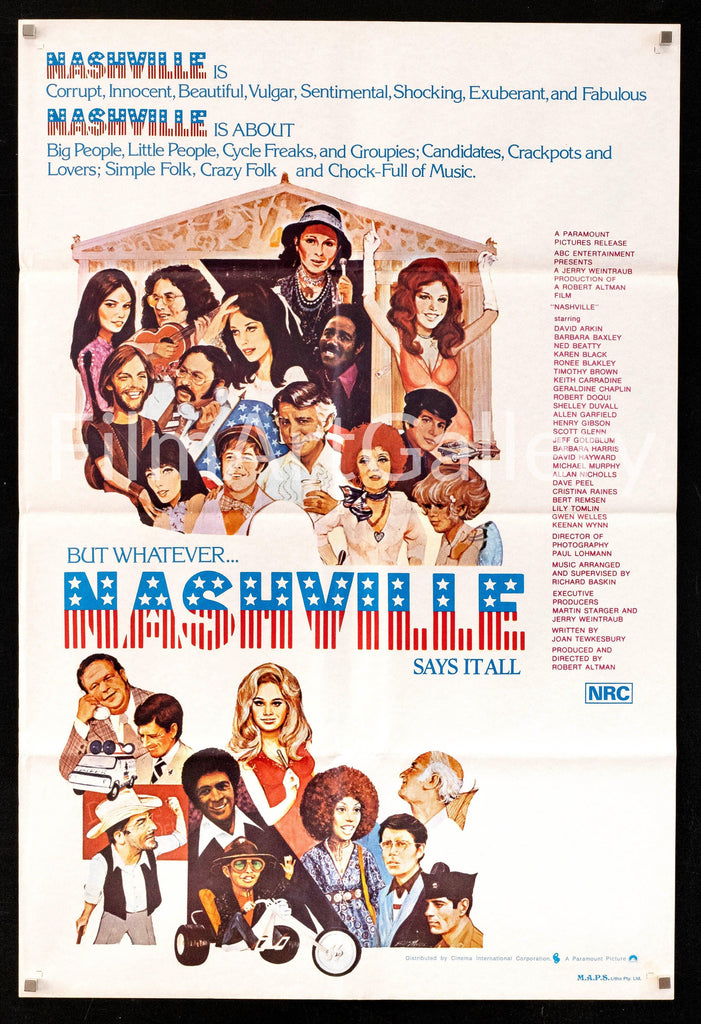 Nashville Original Vintage Movie Poster