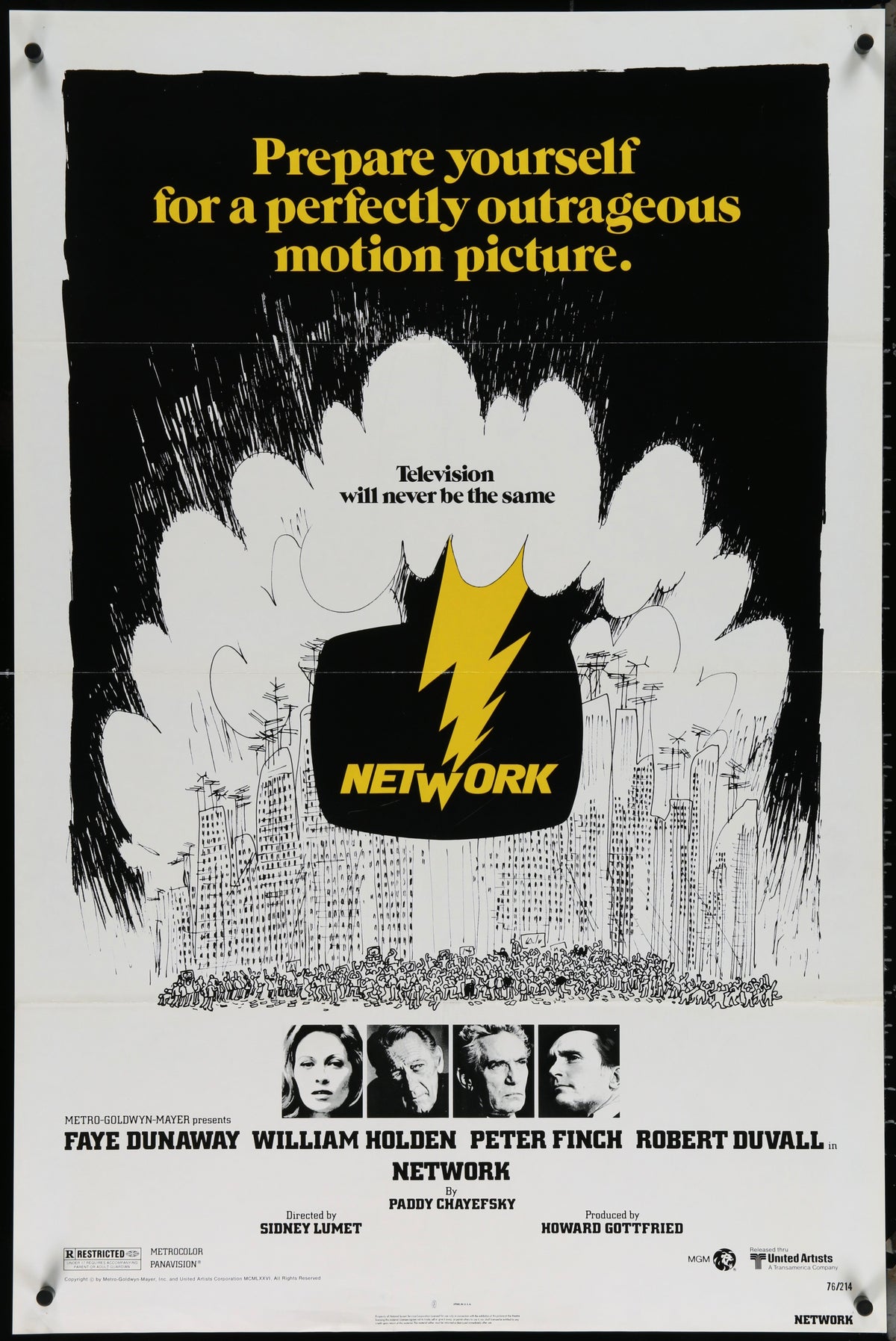 Network 1 Sheet (27x41) Original Vintage Movie Poster