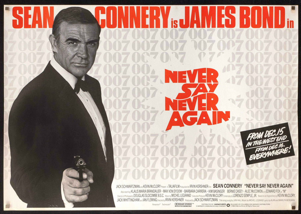 Never Say Never Again Original Vintage Movie Poster