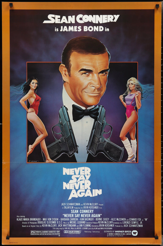 Never Say Never Again Original Vintage Movie Poster