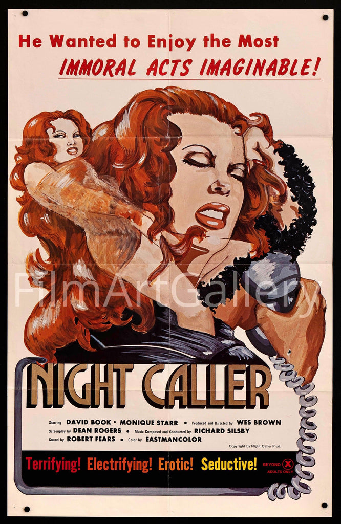 Night Caller Original Vintage Movie Poster