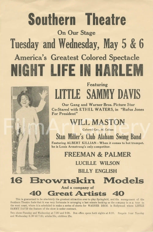 Night Life in Harlem Original Vintage Movie Poster