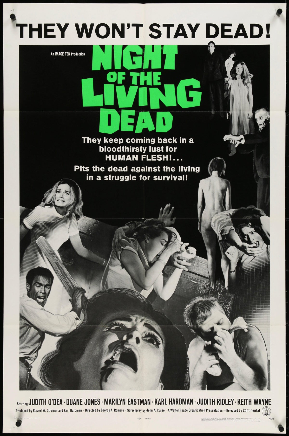 Night of the Living Dead Original Vintage Movie Poster