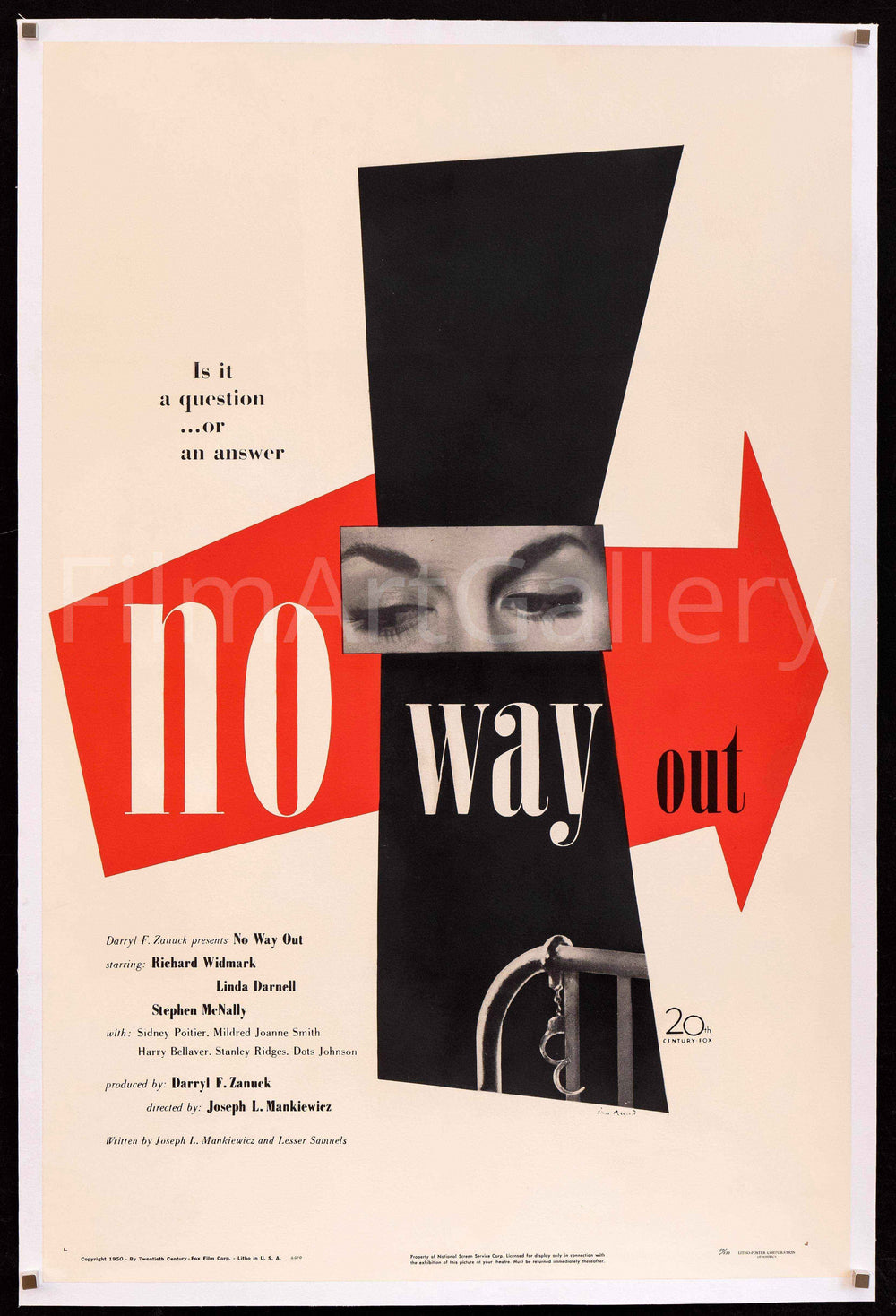 No Way Out Original Vintage Movie Poster
