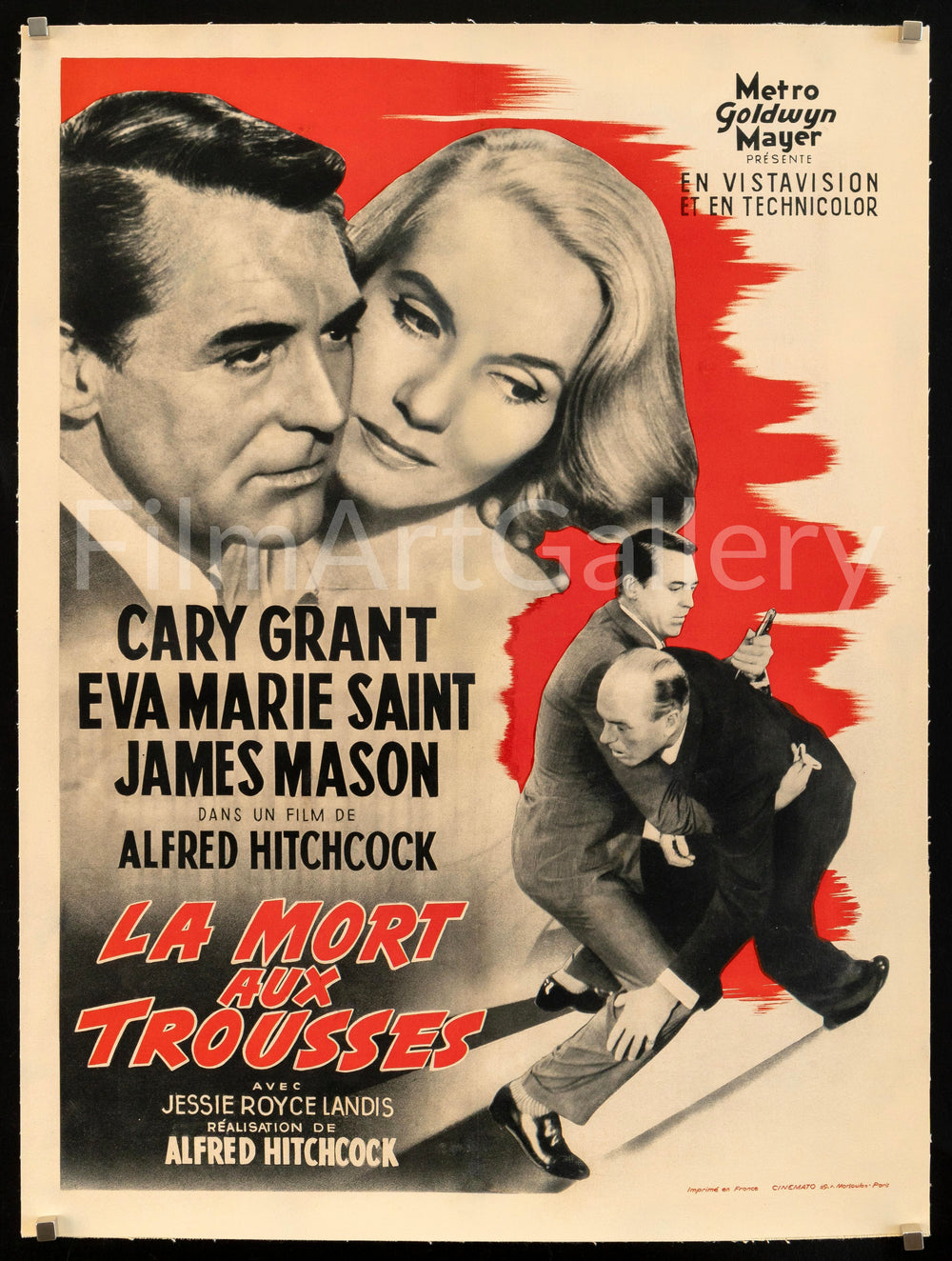 North By Northwest Original Vintage Movie Poster