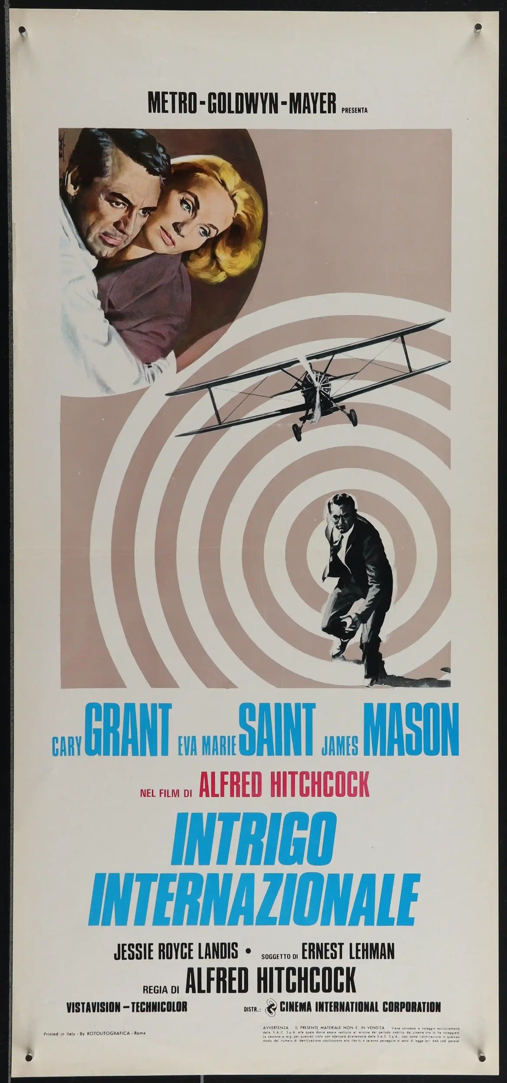 North By Northwest Original Vintage Movie Poster